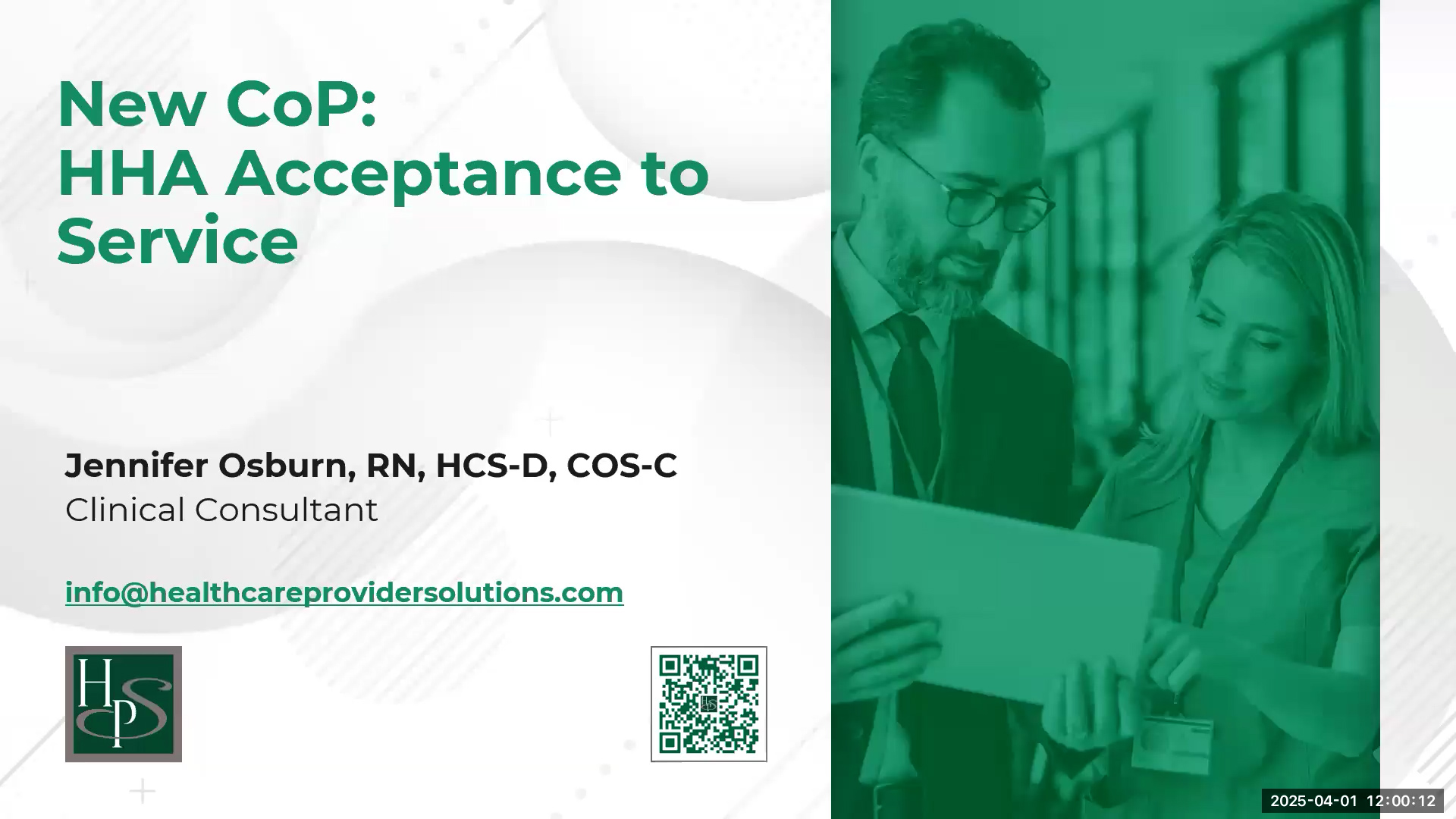 HPS Free Webinar – New HH Condition of Participation – Acceptance to Service Policy