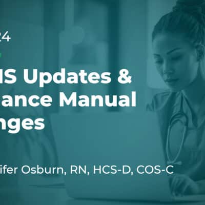 OASIS Updates & Guidance Manual Changes